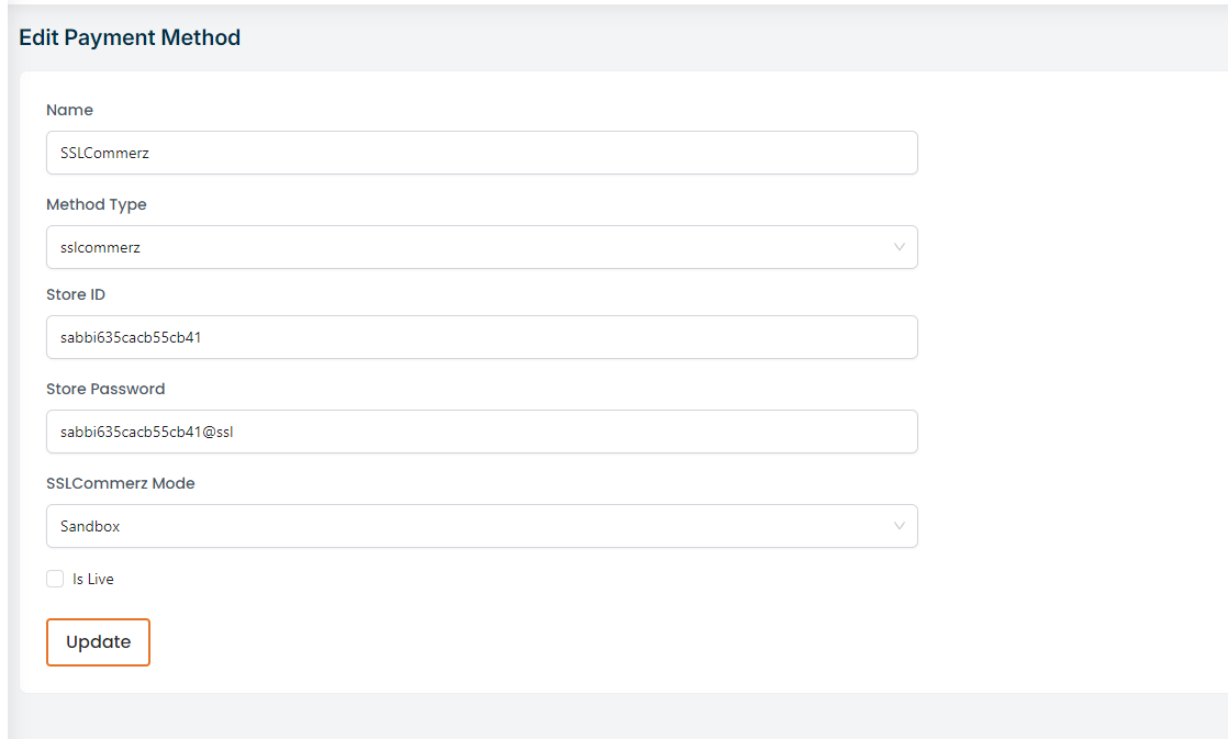 Delete Payment Method