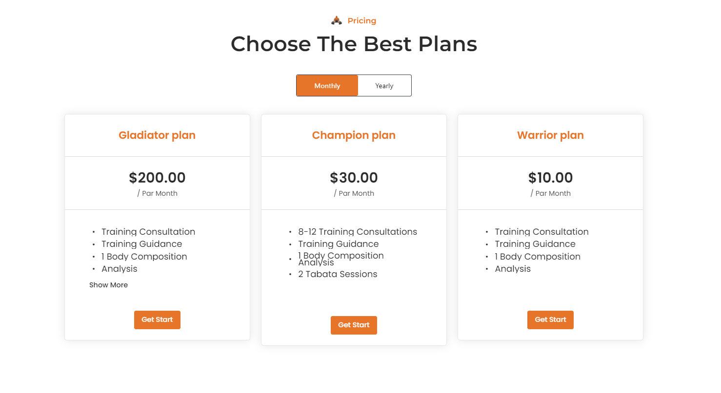 pricing plan