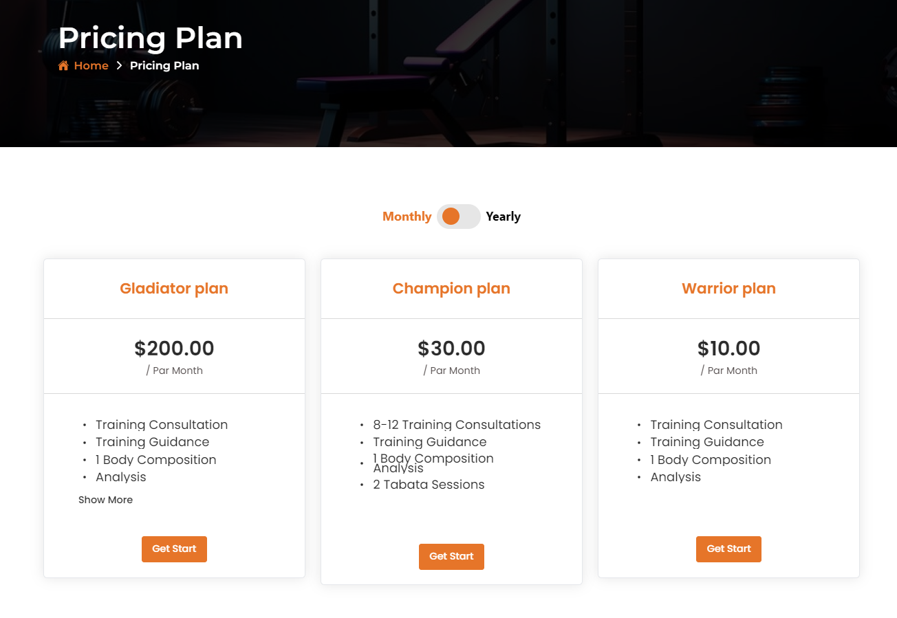 pricing plan