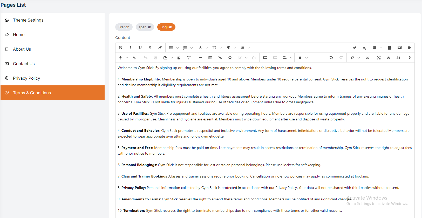 Terms and Conditions